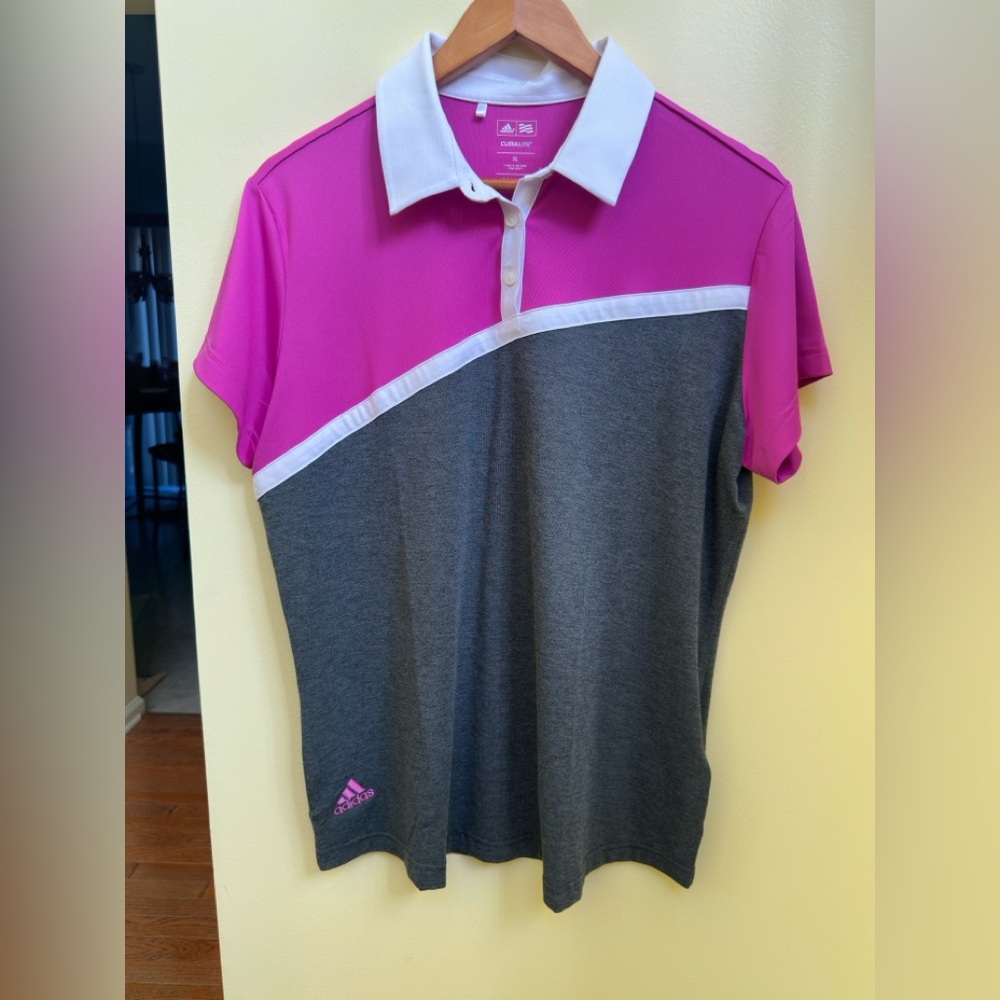 Adidas Euc Golf Women's Climalite Angular Stripe … - image 1